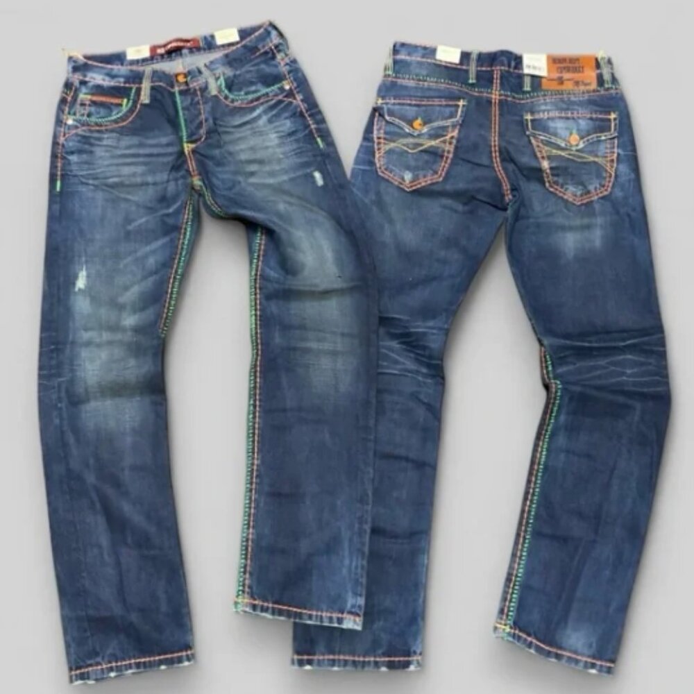 Men's Cipo & Baxx C-1036 Blue Denim Pants NWT
